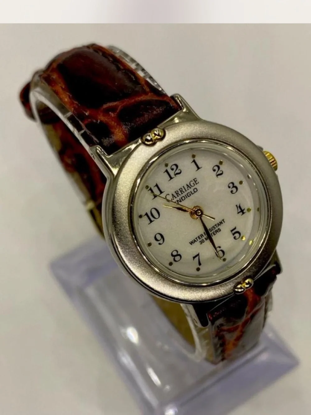 Carriage *^*^ Ladies “ Luxury Timex ^^^ Tan Leather Strap Watch *^*